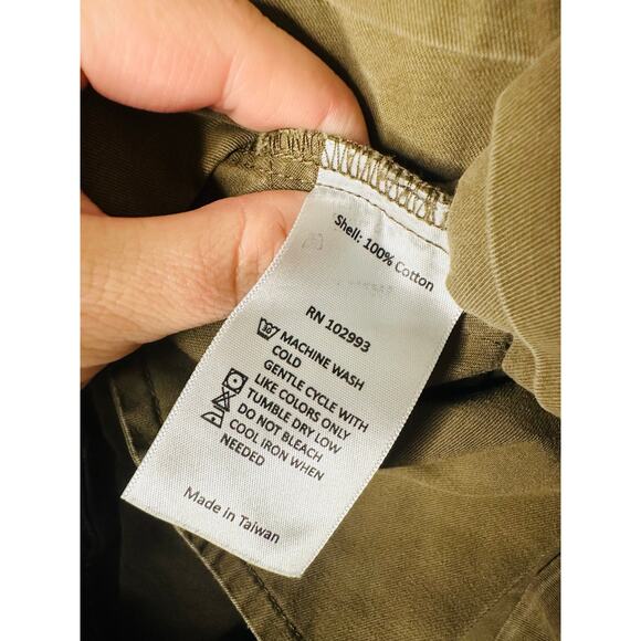 MARISSA WEBB Olive Canvas V-Neck One Piece Front Zip Romper Size 4 - Picture 10 of 12